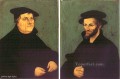 Portraits Of Martin Luther And Philipp Melanchthon Renaissance Lucas Cranach the Elder